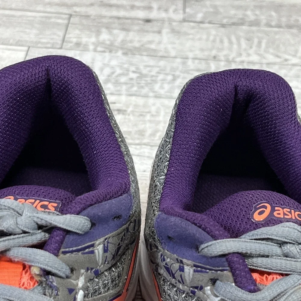 Asics Gel‎ Excite 4 T6E9Q Running Shoes Gray Orange Purple White Women Size 9.5